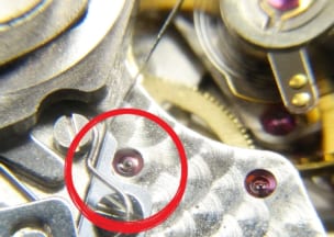 IWC メカニカルフリーガースピットファイアクロノ ちゃんと見ると劣化・汚れがわかります。